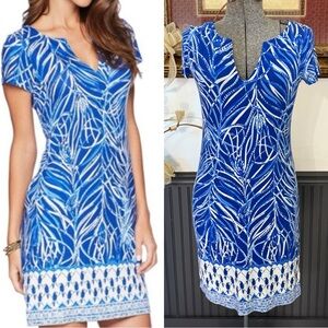 Lilly Pulitzer Sophiletta Dress UPF 50+ Twilight Blue Parrots Dress ~ Size XS 🧡🍄